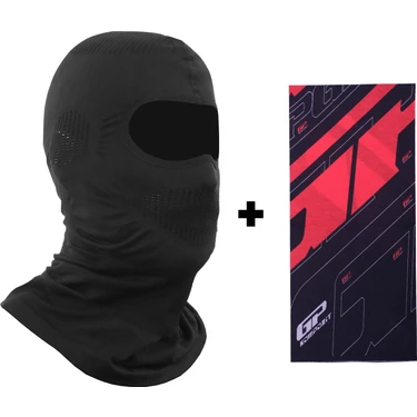 Gp Kompozit Yazlık Motorcu Balaklava Maske Siyah (1 Adet Boyunluk Buff