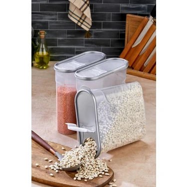 Kitchen Line Erzak Bakliyat Kiler Saklama Kabı 3 Adet Set Fiyatı