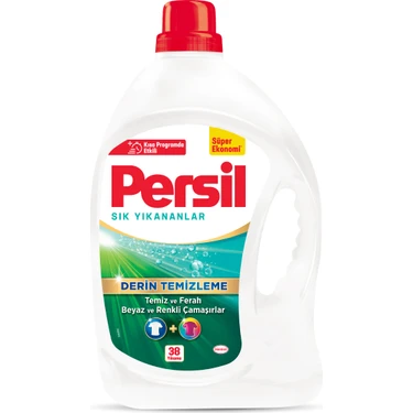 Persil Jel Beyazlar&Renkliler Çamaşır Deterjanı Sık Yıkananlar 2470 ml (38