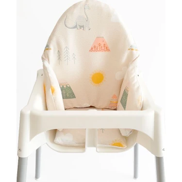 Piamom Dino Mama Sandalyesi Minderi Pamuk Kumaş 3 cm Süngerle Bebeğiniz