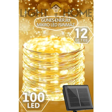 100 LED Güneş Enerjili Peri LED Işık Bahçe, Balkon ve Dış Mekan Için Güneş Enerjili