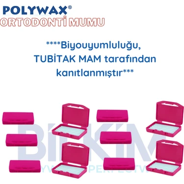 Polywax 10 Adet Çilek Aromalı Ortodonti Mumu- Diş Teli Mumu - Braket Mumu Wax- Ortodontik