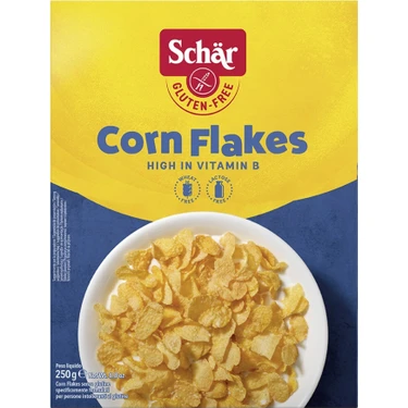 Schar Glutensiz Corn Flakes Sade 250 Gr İsviçre Menşeli Vitamin B Yüksek