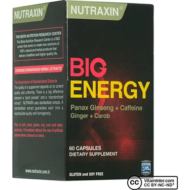 Biglin Energy 6体セット 100％本物 袋未開封 Nutraxin Big Energy 60 Kapsül Fiyatı - Taksit Seçenekleri