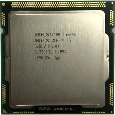 Intel Core I5 660 3.3 Ghz 4 MB Cache Lga 1. Nesil 1156 Pin Fiyatı