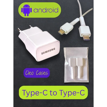 Cleo Cases Tarzını Yansıt Yeni Nesil Android Type-C To Type-C Şarj Kablo Ucu