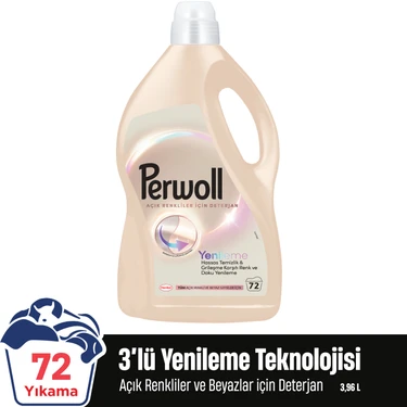 Perwoll Açık Renkliler İçin Hassas Sıvı Bakım Deterjanı 3960Ml (72