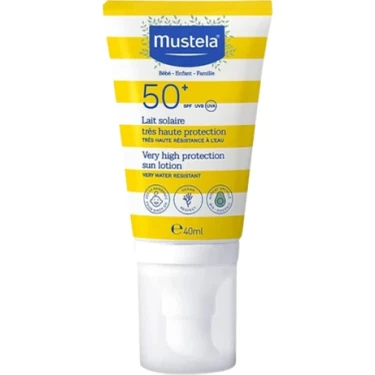 Mustela 40 ml Çok Yüksek Koruma Faktörlü Güneş Losyonu SPF 50+ Tüm Ciltler İçin