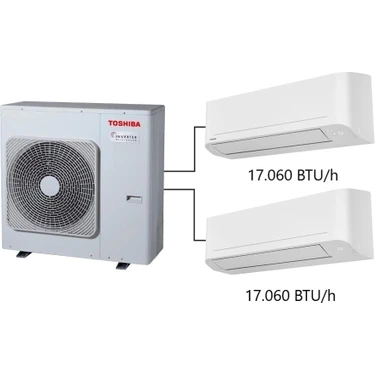 Toshiba 2m Multi Split Klima 17.000+17.000 Btu/h