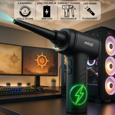 Mioji Mio AD72 3000mAh 46000RPM 3 Kademeli Taşınabilir Araç Hava Üfleme ve Vakum