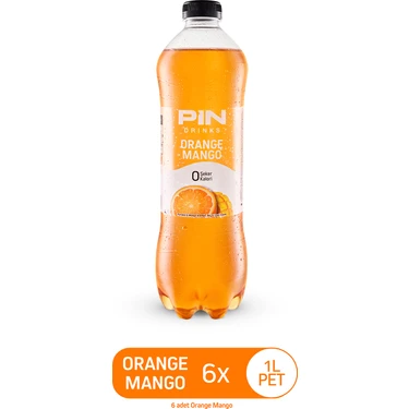 Pin Orange Mango Tropikal Beyaz Çay - Şekersiz & Kalorisiz - 6 Adet x 1 Litre Ice