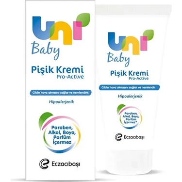 Uni Baby Pişik Kremi Pro Active 75 ml Hassas Bebek Ciltleri için Hızla Emilen