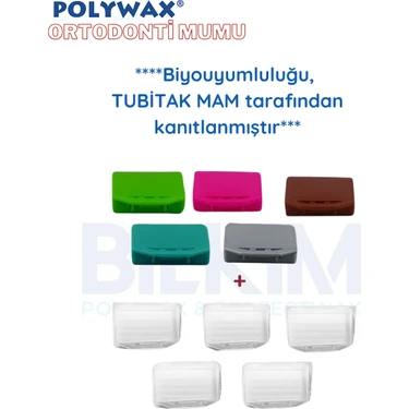 Polywax 10 Adet Ortodonti Mumu - Diş Teli Mumu - Braket Mumu Wax- 5 Karışık Koku + 5