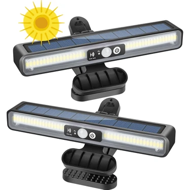 Güneş Enerjili Hareket Sensörlü Mandallı LED Aydınlatma - 1 Adet /