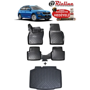 Rizline Skoda Kamiq 2019-2026 Model Arası Havuzlu Paspas ve Bagaj Havuzu