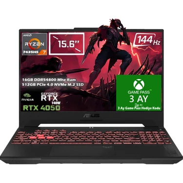Asus Tuf Gaming A15 FA507NUR-LP159-Gaming Amd Ryzen 7 7435HS 16GB 512GB SSD Rtx 4050 (140W) 15.6"