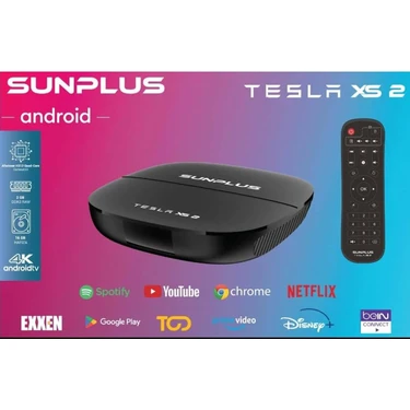 Sunplus Tesla Xs 2 Box Android 10 2 GB RAM 16 GB Depolama 4K Görüntü