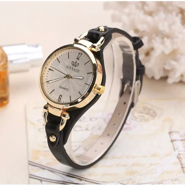 Gyrox Kadın Kol Saati - Vintage Retro Tasarım, Quartz Mekanizma, Metal Kasa, Deri Kordon, Su
