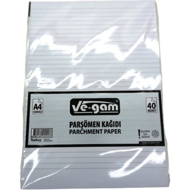紙 A4 40 Parça Çizgili Parşömen Kağıdı (5131) Fiyatı