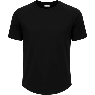 Ghassy Co. Erkek Reglan Oval Kesim  Pamuk Yumuşak Dokulu Bisiklet Yaka