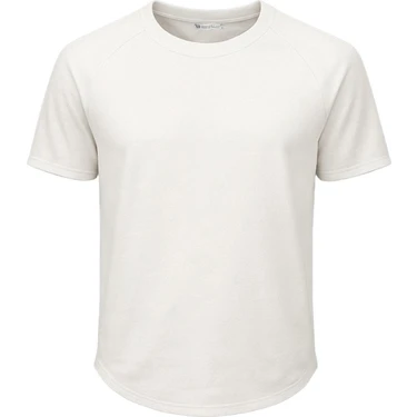 Ghassy Co. Erkek Reglan Oval Kesim  Pamuk Yumuşak Dokulu Bisiklet Yaka