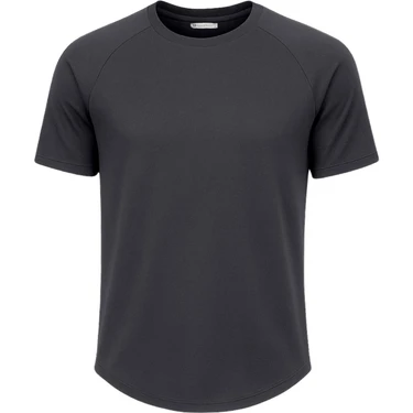 Ghassy Co. Erkek Reglan Oval Kesim  Pamuk Yumuşak Dokulu Bisiklet Yaka