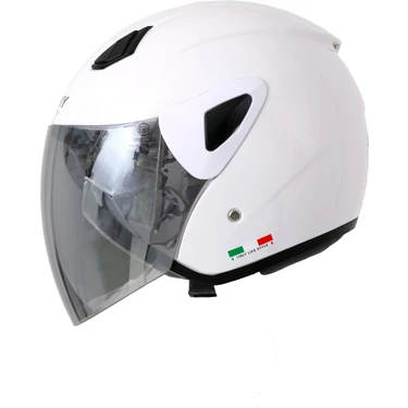 Sway Sw 700 Beyaz Yarım Kask ECE 22.05 Sertifikalı Çizilmeye Dayanıklı ve Nefes