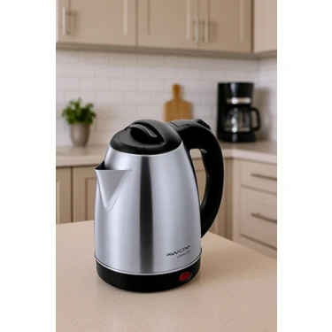 Awox Armada Inox Çelik Kettle 1.8 Lt Otomatik Kapanma Özellikli Dayanıklı Su