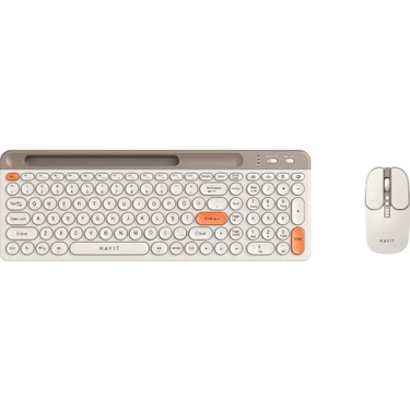 Havit KB835WB Dual Mode Kablosuz Klavye ve Mouse Seti | Türkçe Q | Bluetooth + 2.4ghz | Sessiz Tuş