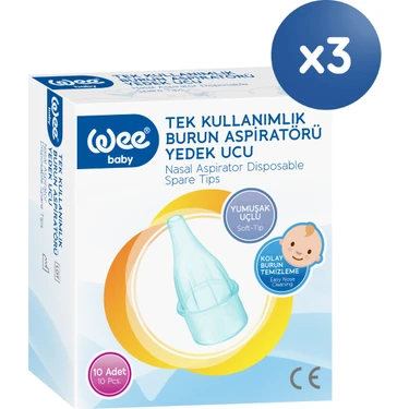 Wee Baby Burun Aspiratörü Yedek Uç Seti (10x3 30