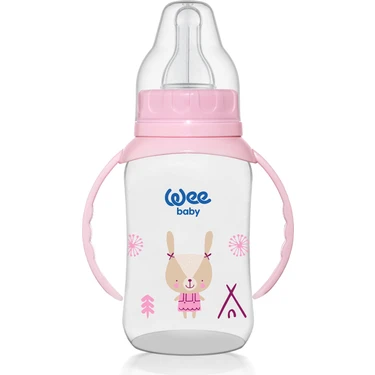 Wee Baby Klasik Kulplu PP Biberon 150 ml Pembe 6-18