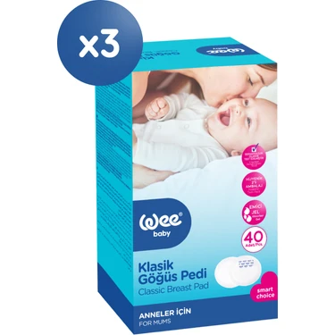 Wee Baby Klasik Göğüs Pedi Seti (40x3 120