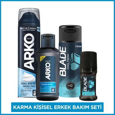 Arko Men Karma Seti Erkek Kişisel Bakım Ürünleri 4 Parça Hassas Cilt