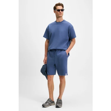 Grimelange BAILEY Erkek Beli Lastikli Arka tek Cepli Kordonlu Relaxed Fit İndigo