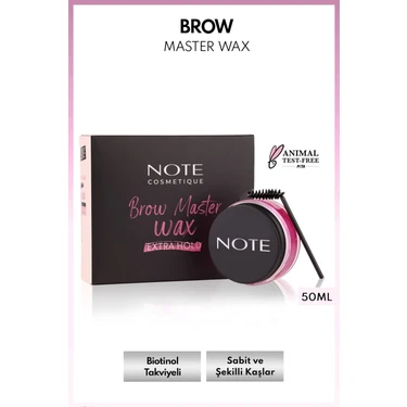 Note Cosmetics 50ml Note Brow Master Kaş Wax Renksiz Sabitleyici & Şekillendirici Biotinol ile