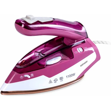 Goldmaster Turist GM-7617 Seyahat Ütüsü 1100W Mor Seramik Tabanlı Damlama Önleyici