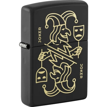 Zippo Çakmak 218 Joker Card Design Siyah Mat Malzeme ile Fiyatı