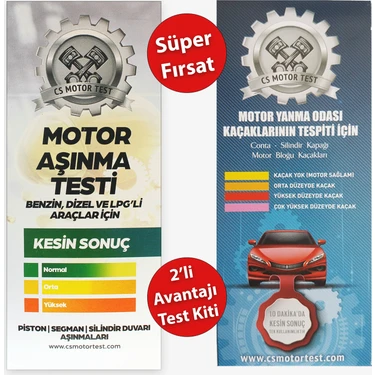 Cs Motor Aşınma ve Conta Kaçak Testi-  2'li Avantajlı