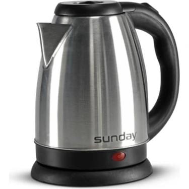 SUNDAY Sinem Çelik Kettle 1,8 lt Paslanmaz Çelik Gizli Rezistanslı Otomatik Kapanma
