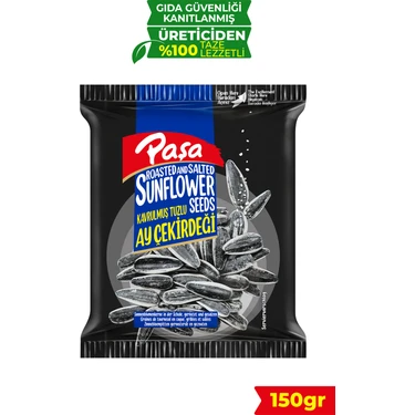 Paşa Kuruyemiş Kavrulmuş Tuzlu Ay Çekirdeği 150 gr (Siyah Ay Çekirdeği,