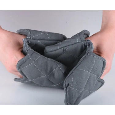 Crab Isı Yalıtımlı Isı Geçirmeyen  Kumaş Fırın Tutacağı  Tencere Tepsi Tutamaç 2 Adet Silikon