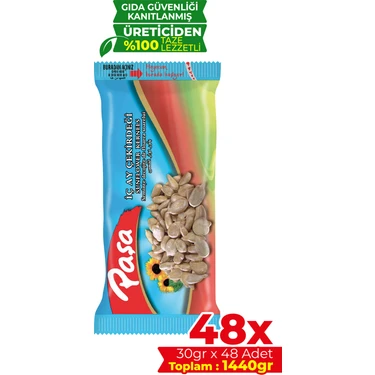 Paşa Kuruyemiş Kavrulmuş Ay Çekirdeği İçi 1440 gr (48x30 gr), Tuzlu İç Ay
