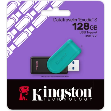 Kingston Datatraveler Exodia S 128GB Dtxs Usb3.2 Gen.1 USB Flash Bellek