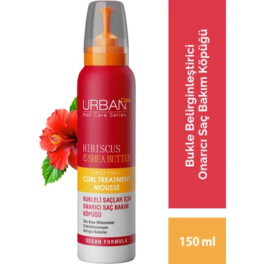 URBAN Care Hibiscus & Shea Butter Bukle Belirginleştirici Onarıcı Saç Bakım Köpüğü 150 ml -
