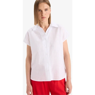 DeFacto %100 Pamuk Regular Fit Flamlı Gömlek
