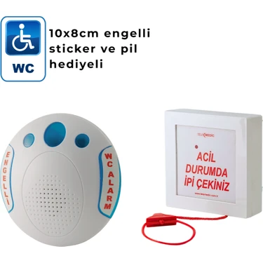 Kablosuz Engelli Ipli Wc Acil Çağrı Buton Lamba Alarm
