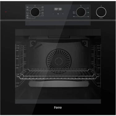 Ferre Artline Fryart & Steamart QEP64CS Siyah Cam Ankastre