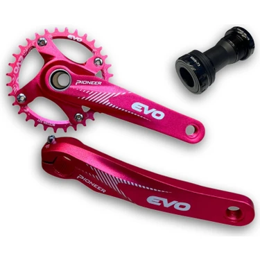 Evo Pioneer 34T Kırmızı Hollowtech Göbek Tek Yaprak Aynakol Fiyatı