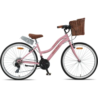 Trendbisiklet Retro Classic 26 Jant Bisiklet, Shimano 21 Vites, Hasır Sepetli Vintage Şehir