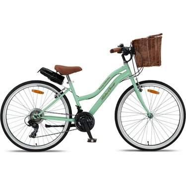 Trendbisiklet Retro Classic Kadın Bisikleti 21 Vites 26 Jant Mint